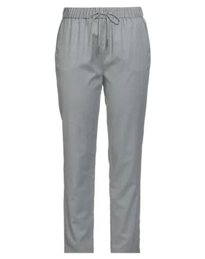 Fabiana Filippi Woman Pants Grey Size 8 Virgin Wool, Polyamide, Elastane, Brass In Gray