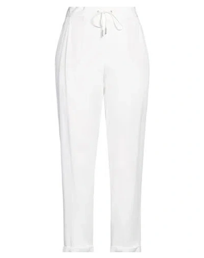 FABIANA FILIPPI FABIANA FILIPPI WOMAN PANTS IVORY SIZE 8 ACETATE, SILK
