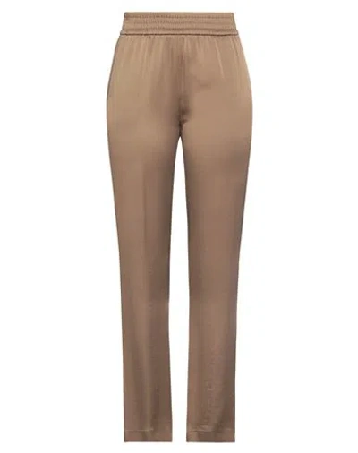 Fabiana Filippi Woman Pants Khaki Size 10 Acetate, Viscose In Beige