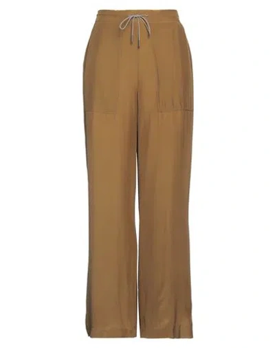 Fabiana Filippi Woman Pants Khaki Size 10 Viscose, Silk In Beige