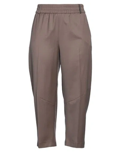 Fabiana Filippi Woman Pants Khaki Size 8 Virgin Wool, Polyamide, Elastane In Beige