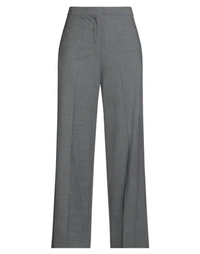 Fabiana Filippi Woman Pants Lead Size 10 Virgin Wool, Polyamide, Elastane In Gray