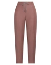 Fabiana Filippi Woman Pants Light Brown Size 6 Viscose, Linen, Ecobrass In Beige