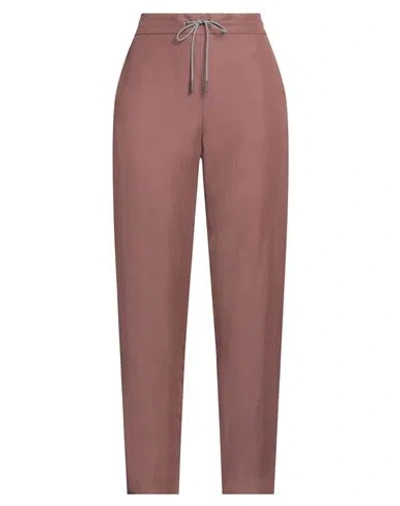 Fabiana Filippi Woman Pants Light Brown Size 6 Viscose, Linen, Ecobrass In Beige