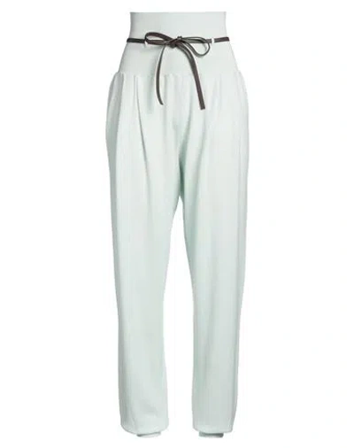 Fabiana Filippi Woman Pants Light Green Size 10 Virgin Wool, Silk, Cashmere, Leather