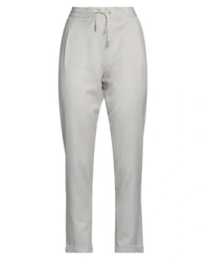 Fabiana Filippi Woman Pants Light Grey Size 4 Merino Wool, Ecobrass In Grey