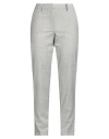 Fabiana Filippi Woman Pants Light Grey Size 4 Virgin Wool, Ecobrass In Animal Print