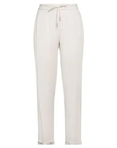 Fabiana Filippi Woman Pants Light Grey Size 8 Acetate, Silk