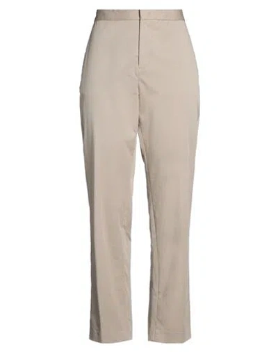 Fabiana Filippi Woman Pants Light Grey Size 8 Virgin Wool, Linen, Viscose, Ecobrass In Brown