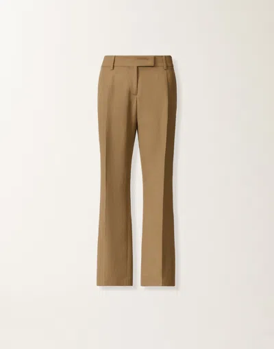 Fabiana Filippi Fluid Linen And Viscose Pants In Brown
