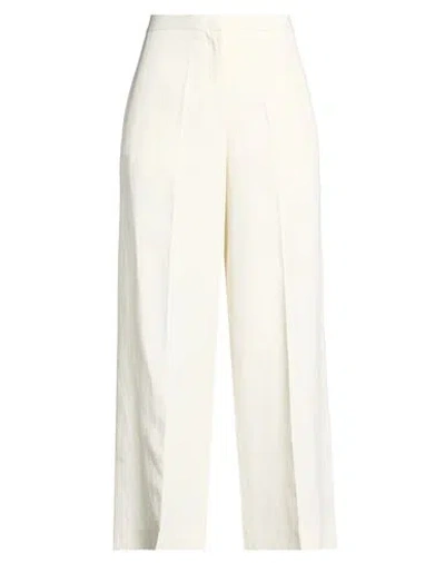 Fabiana Filippi Woman Pants Off White Size 10 Linen, Viscose, Polyester