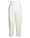 Fabiana Filippi Woman Pants Off White Size 8 Viscose, Lyocell, Virgin Wool, Elastane