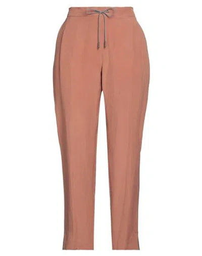 Fabiana Filippi Woman Pants Antique Rose Size 10 Linen, Silk, Brass In Pink