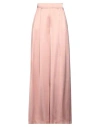 Fabiana Filippi Pleated Wide-leg Satin Trousers In Pink