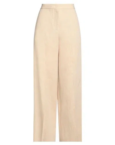 Fabiana Filippi Woman Pants Sand Size 10 Linen, Viscose, Polyester In Beige
