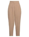 Fabiana Filippi Woman Pants Sand Size 4 Viscose, Lyocell, Virgin Wool, Elastane In Beige