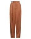 Fabiana Filippi Woman Pants Tan Size 12 Virgin Wool In Brown