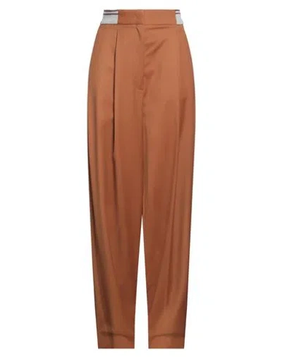 Fabiana Filippi Woman Pants Tan Size 12 Virgin Wool In Brown