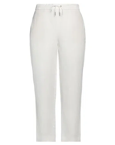 Fabiana Filippi Woman Pants White Size 10 Viscose, Linen, Polyester, Elastane, Ecobrass