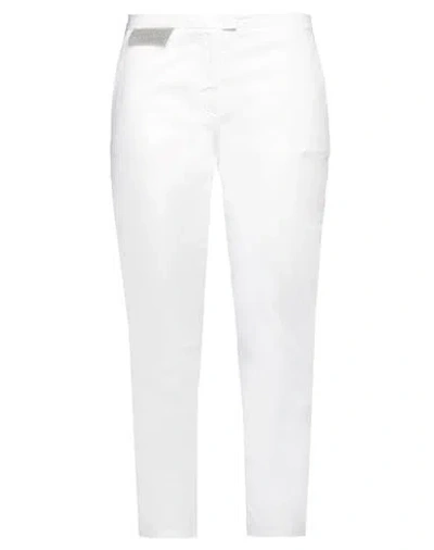 Fabiana Filippi Woman Pants White Size 8 Cotton, Elastane, Brass