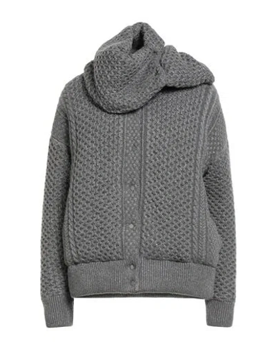 Fabiana Filippi Woman Puffer Lead Size 4 Virgin Wool, Viscose, Silk, Cashmere, Polyester In Gray