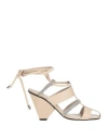 Fabiana Filippi Woman Sandals Beige Size 8 Leather