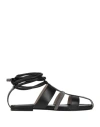 Fabiana Filippi Woman Sandals Black Size 8 Leather In Multi