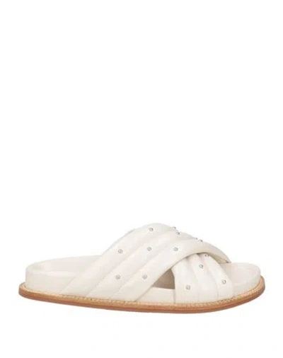 Fabiana Filippi Woman Sandals Off White Size 7 Leather