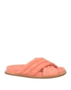 Fabiana Filippi Woman Sandals Salmon Pink Size 8 Leather In Pink