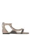 Fabiana Filippi 10mm Open-toe Crystal-embellished Sandals In Grey