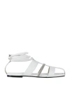 Fabiana Filippi Woman Sandals White Size 10 Leather In White
