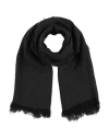 Fabiana Filippi Woman Scarf Black Size - Virgin Wool, Cotton, Polyester, Synthetic Fibers, Mohair Wo In Black