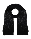 Fabiana Filippi Woman Scarf Black Size - Virgin Wool, Polyamide, Polyester, Silk, Cashmere In Black