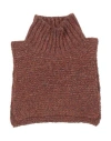 Fabiana Filippi Woman Scarf Brown Size S Virgin Wool, Mohair Wool, Polyamide, Polyester, Silk In Brown