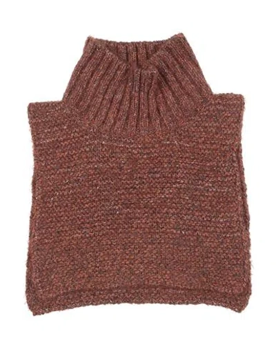 Fabiana Filippi Woman Scarf Brown Size S Virgin Wool, Mohair Wool, Polyamide, Polyester, Silk