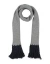 Fabiana Filippi Woman Scarf Grey Size - Virgin Wool, Silk, Cashmere, Merino Wool, Alpaca Wool In Gray