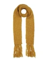 Fabiana Filippi Woman Scarf Mustard Size - Mohair Wool, Wool In Yellow
