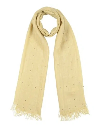 Fabiana Filippi Stud-detail Poplin Scarf In Yellow
