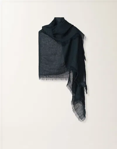 Fabiana Filippi - Woman Scarves & Stoles Midnight Blue U In Gold