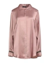 Fabiana Filippi Woman Shirt Antique Rose Size 10 Viscose, Wool, Ecobrass In Pink
