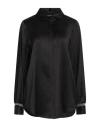 Fabiana Filippi Long-sleeve Satin Shirt In Black
