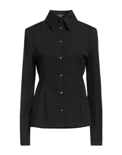 Fabiana Filippi Woman Shirt Black Size 4 Cotton, Polyamide, Eco Polyester
