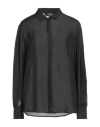 Fabiana Filippi Woman Shirt Black Size 6 Silk, Ecobrass