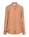 Fabiana Filippi Woman Shirt Camel Size 4 Silk In Brown