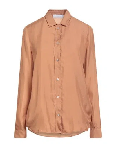 Fabiana Filippi Woman Shirt Camel Size 4 Silk In Brown