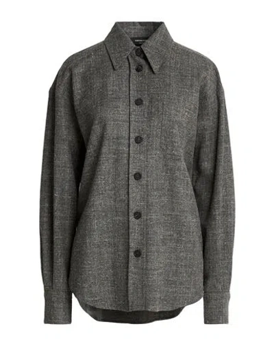 Fabiana Filippi Woman Shirt Grey Size 12 Virgin Wool, Linen, Polyamide, Cotton, Brass In Gray
