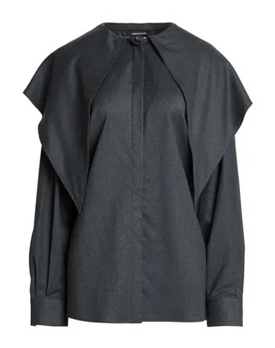 Fabiana Filippi Woman Shirt Grey Size S Virgin Wool, Polyamide, Elastane