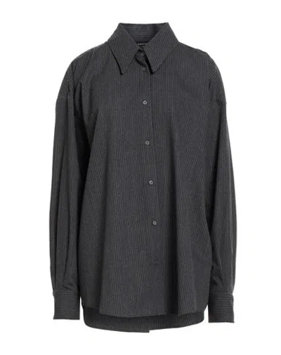 Fabiana Filippi Woman Shirt Gunmetal Size 8 Virgin Wool, Ecobrass In Gray