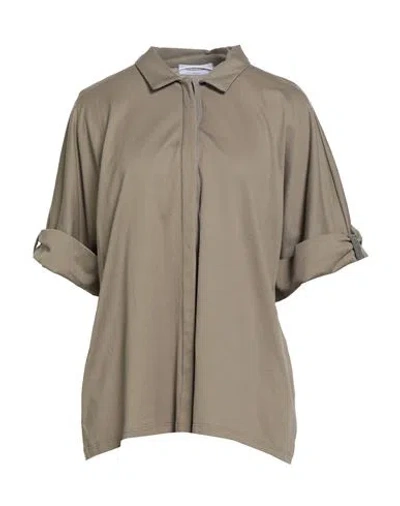 Fabiana Filippi Woman Shirt Khaki Size 8 Cotton In Brown