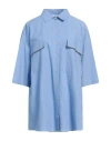 Fabiana Filippi Woman Shirt Light Blue Size 10 Cotton